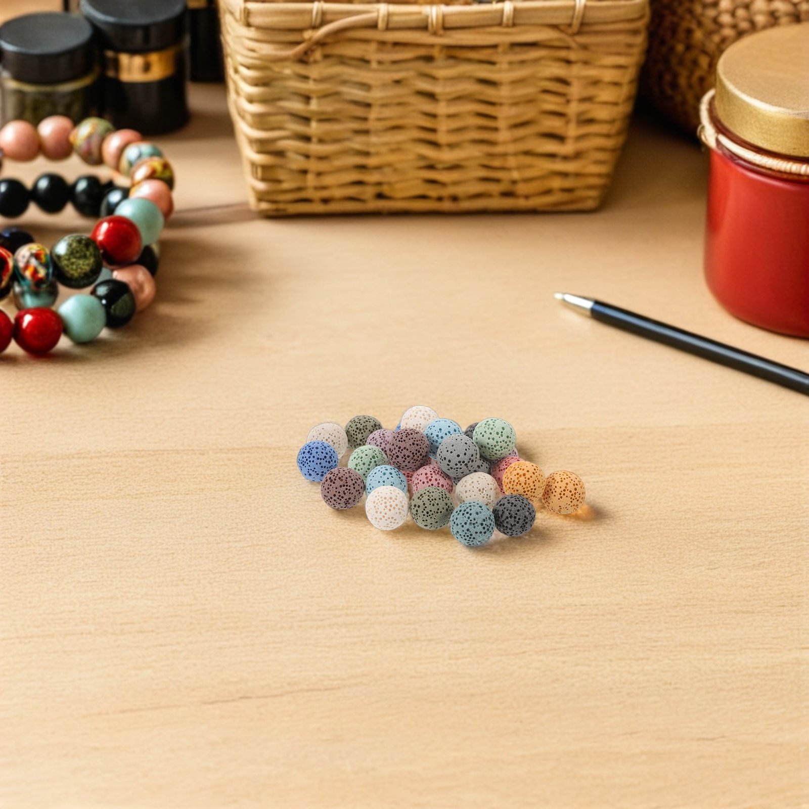 Home Fragrance Brands - 26Pcs Volcanic Rock Aromatherapy Stone Beads