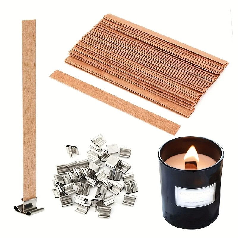 Beeswax Taper Candle - 30pcs High Quality Wooden Candle Wick