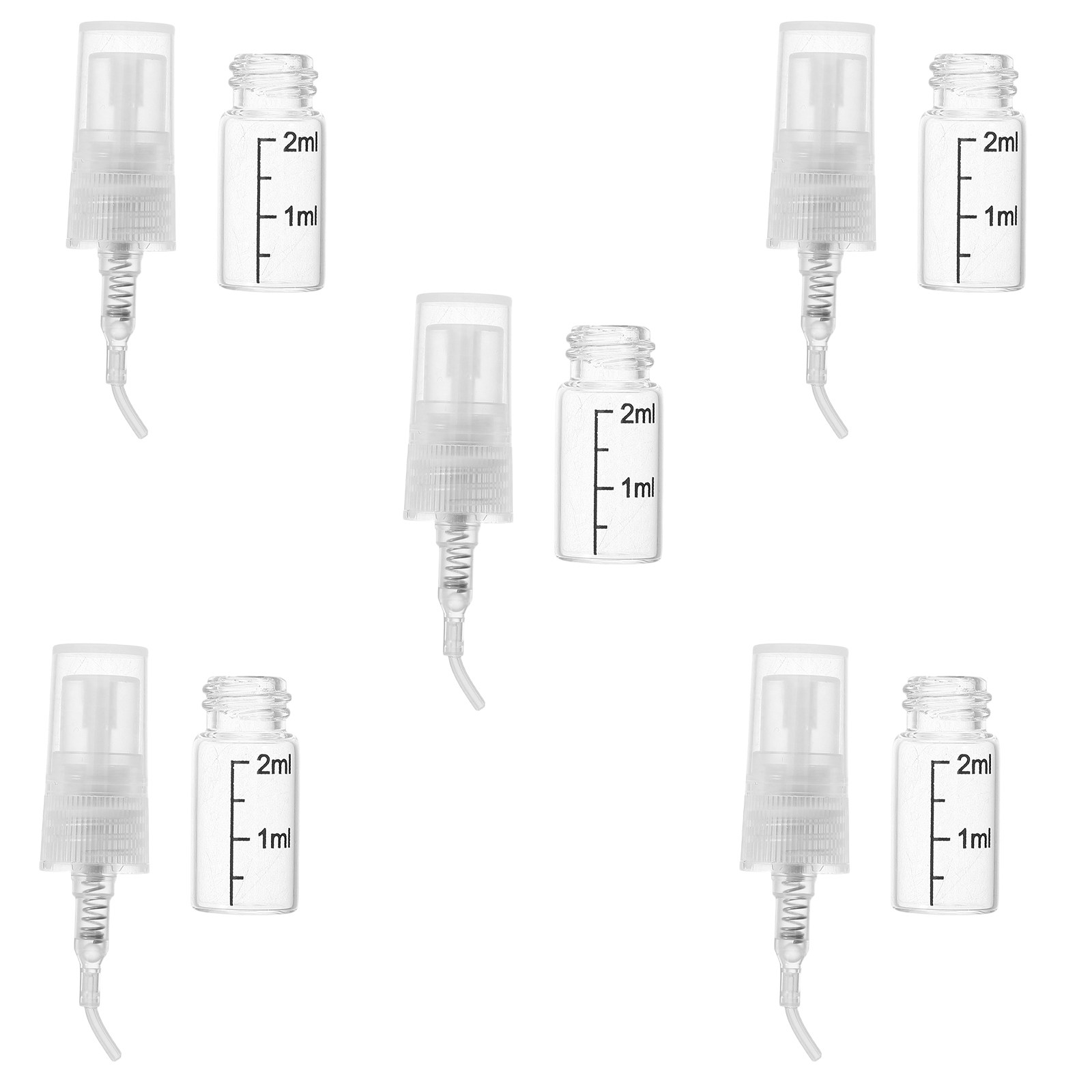 Perfume Atomizer Travel - 5Pcs Portable Spray Bottle Set Clear