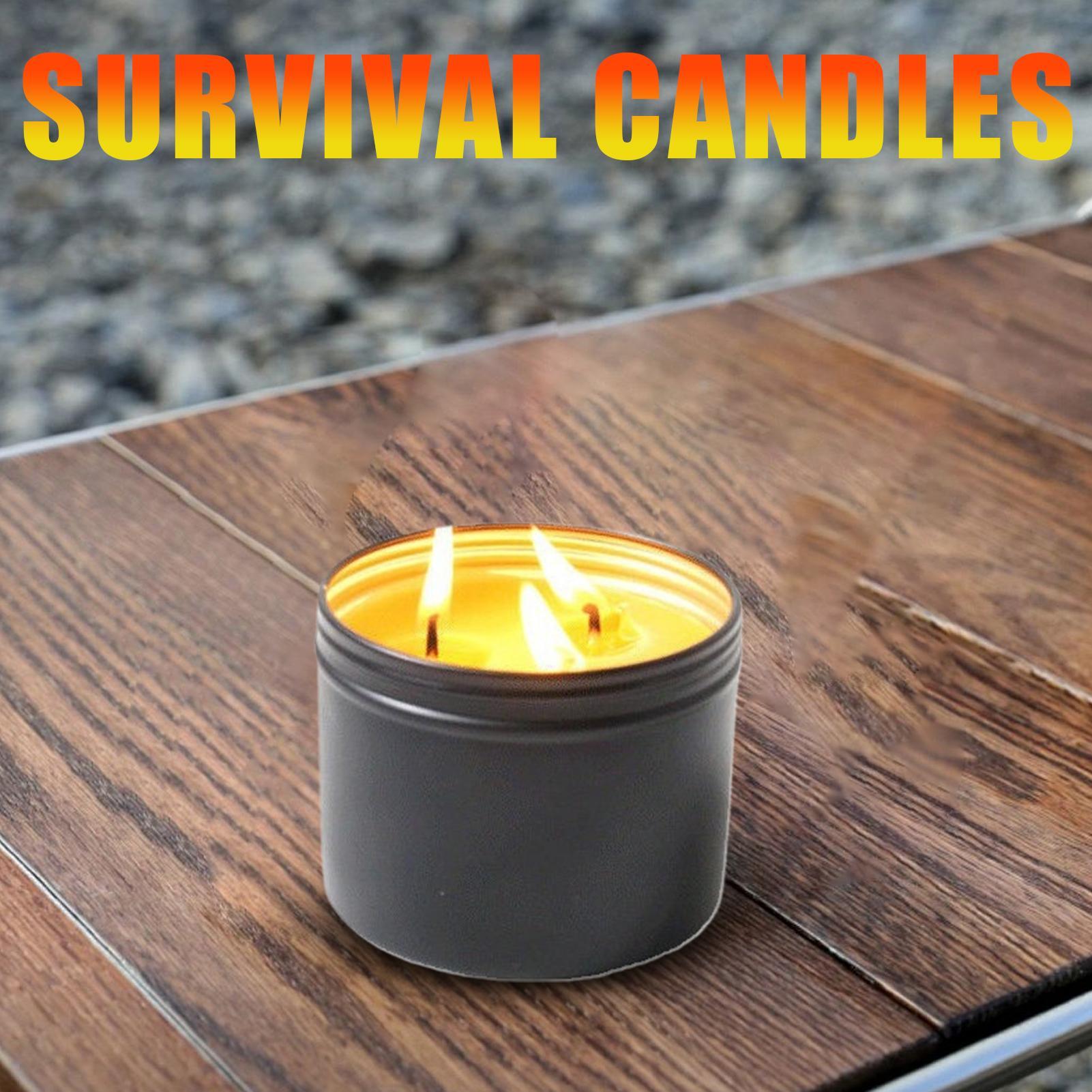Beeswax Taper Candle - Emergency Candle 36 Hour 3 Wick
