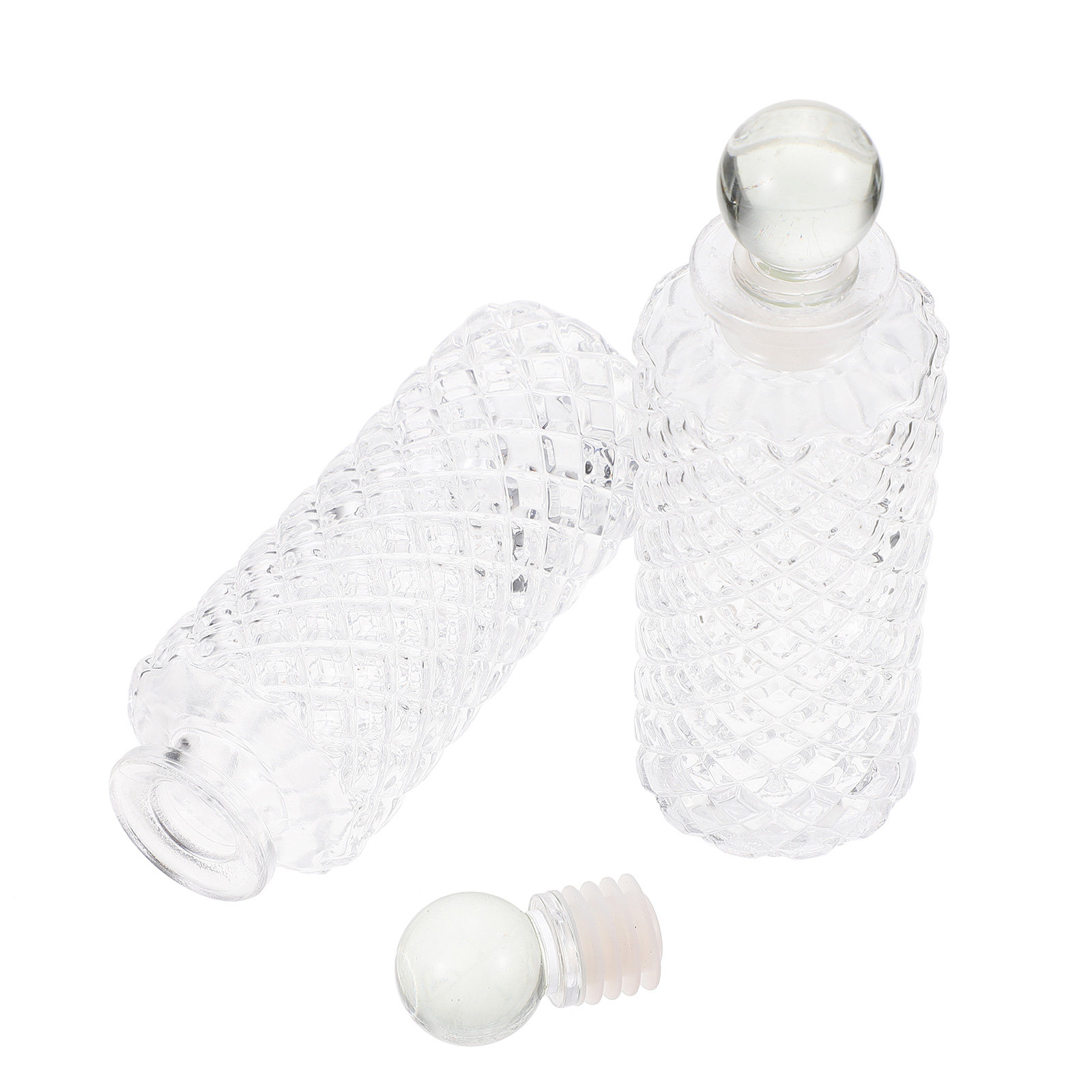 Home Fragrance Aroma - 3Pcs Empty Glass Diffuser Bottles 150Ml