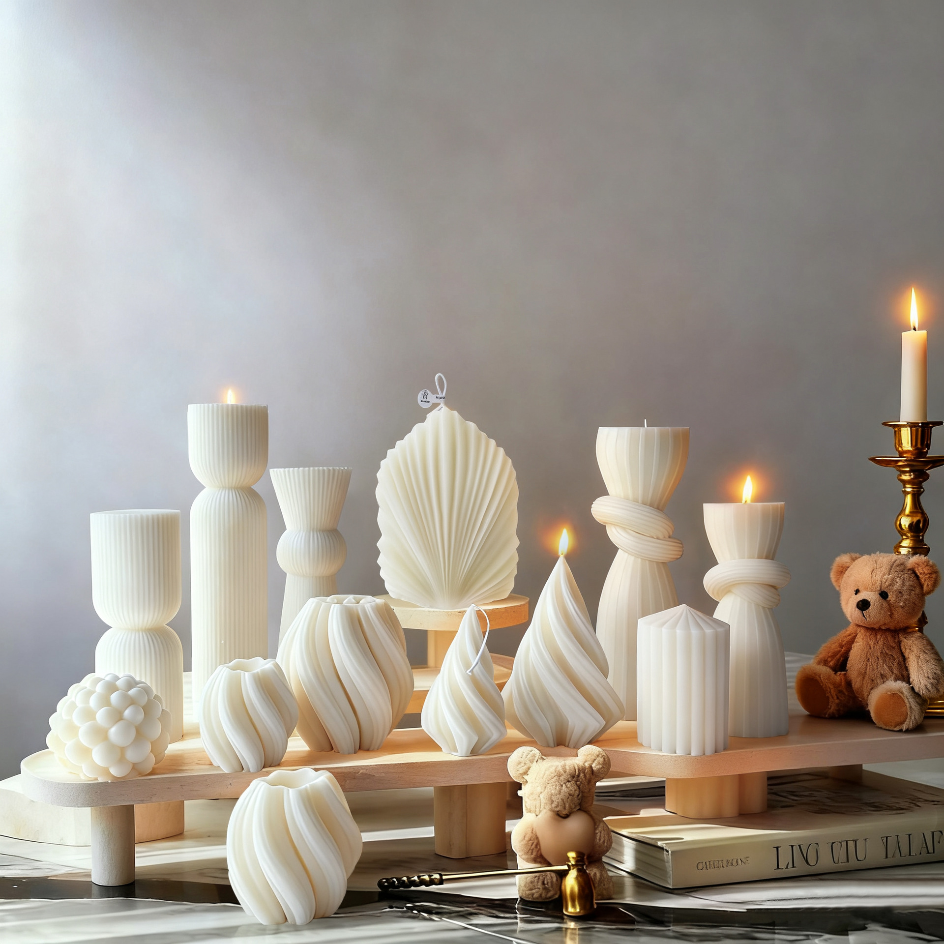 Home Fragrance Brands - Nordic Minimalist White Scented Candle Atmosphere