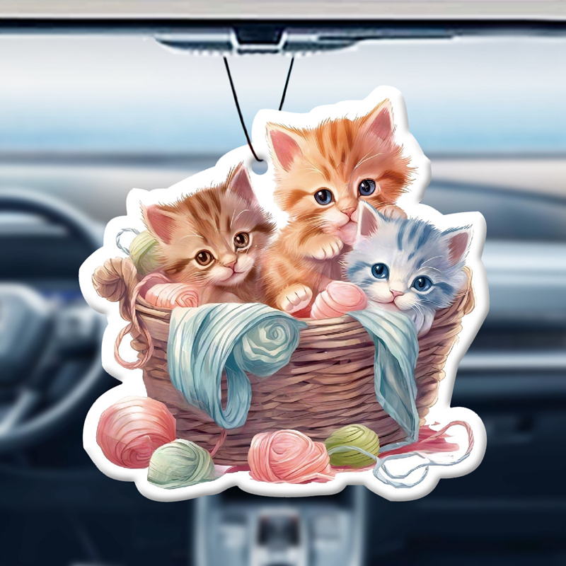 Home Fragrance English Pear And Freesia - Cute Kitten Watercolor Style Design in