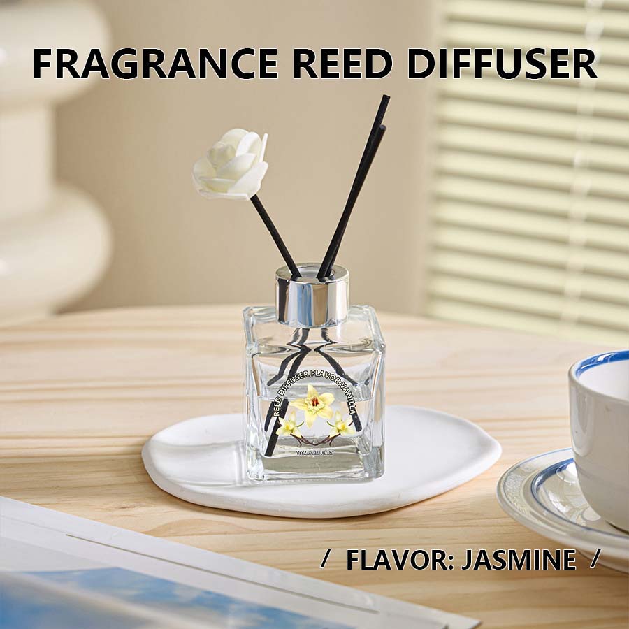 Home Fragrance Vanilla Reed Diffuser - Flower Reed Diffuser-Vanilla Scent 3.38oz Scented