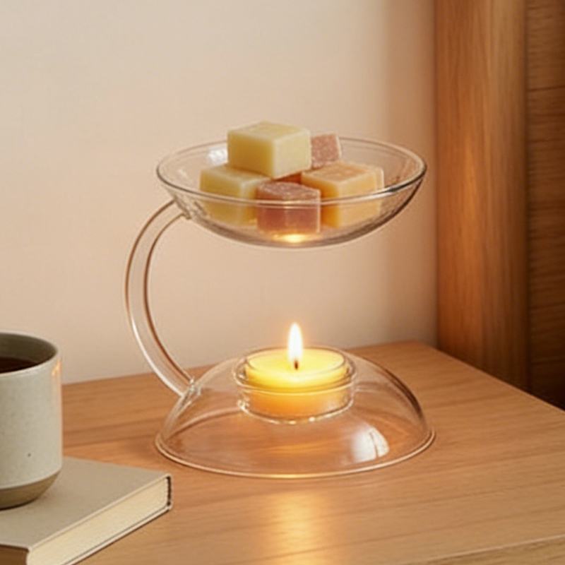 Wax Melt Burner - Glass Essential Oil Burner Wax Melt