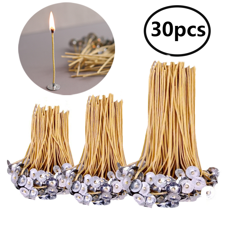 Beeswax Taper Candle - 9-20cm Beeswax Wicks 30 Pcs Smokeless