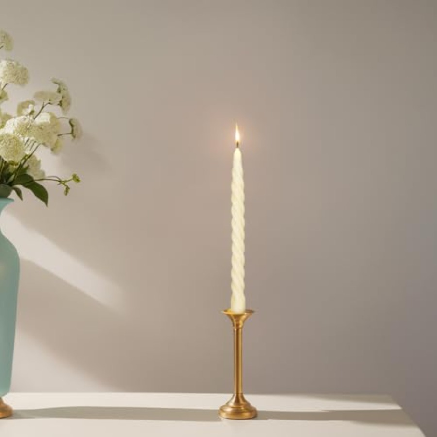 PCS Natural Beeswax Spiral Tap - Beeswax Taper Candle ulasan dan harga