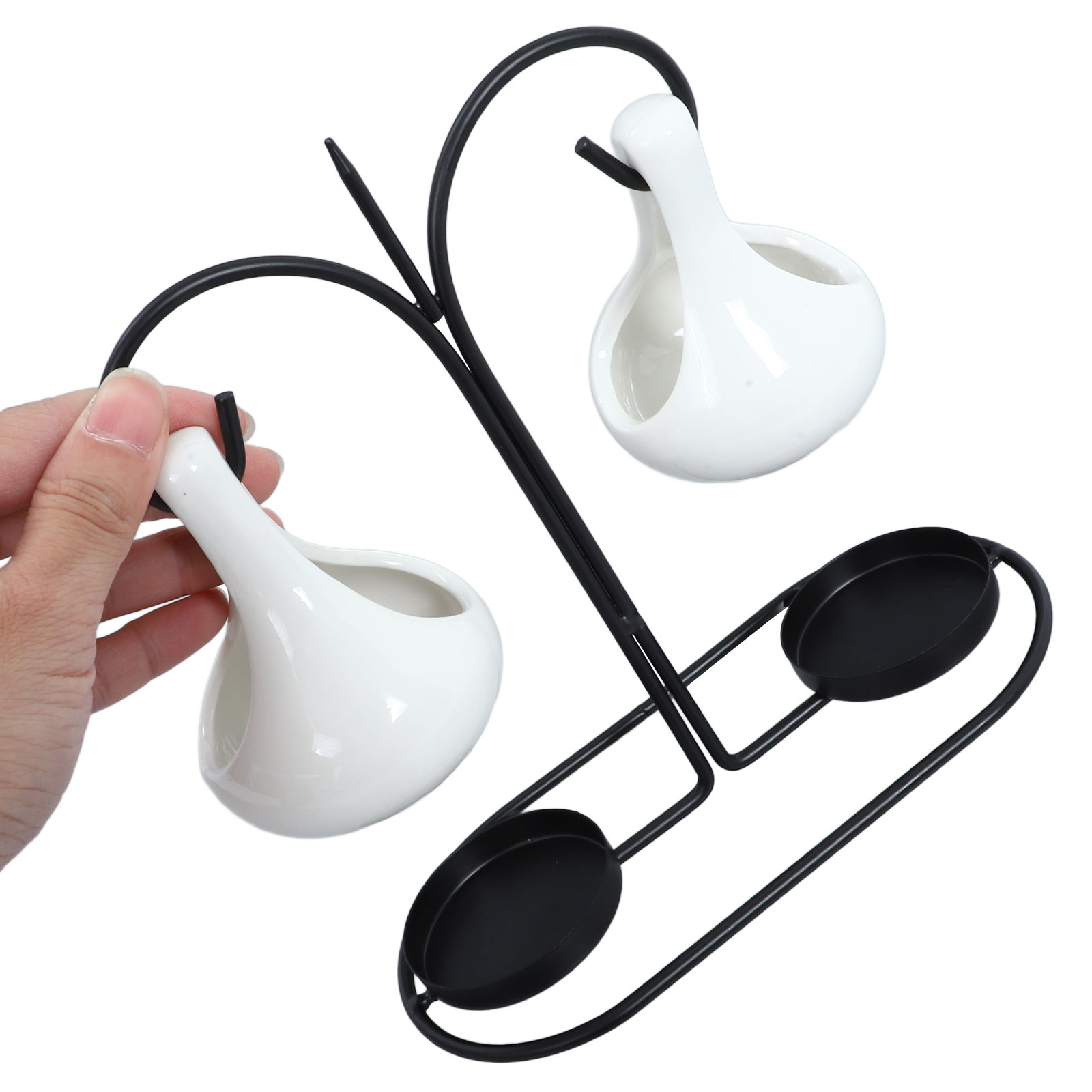 1Set Ceramic Dual Hanging Ince - Wax Melt Burner ulasan dan harga