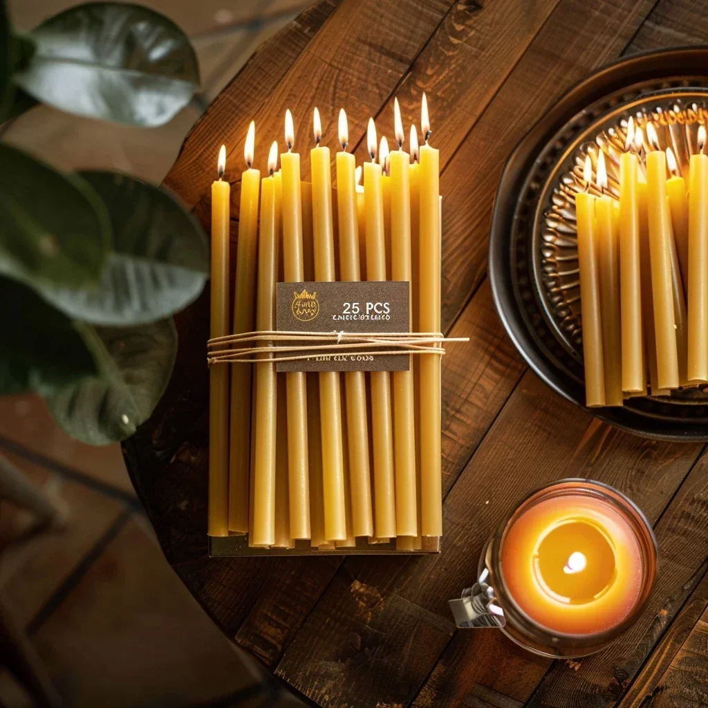 25PCS/1PACK Hanukkah Candle Na - Beeswax Taper Candle ulasan dan harga