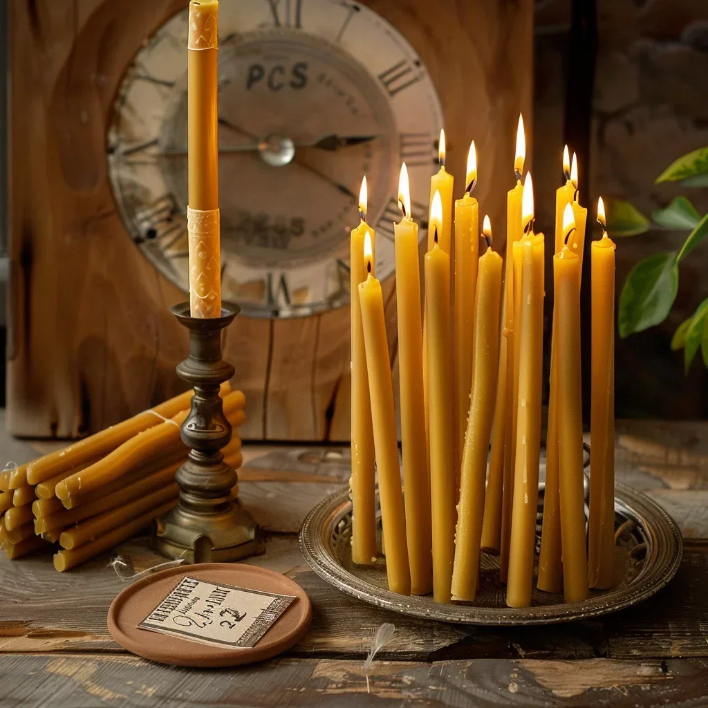 25PCS/1PACK Hanukkah Candle Na - Beeswax Taper Candle ulasan dan harga