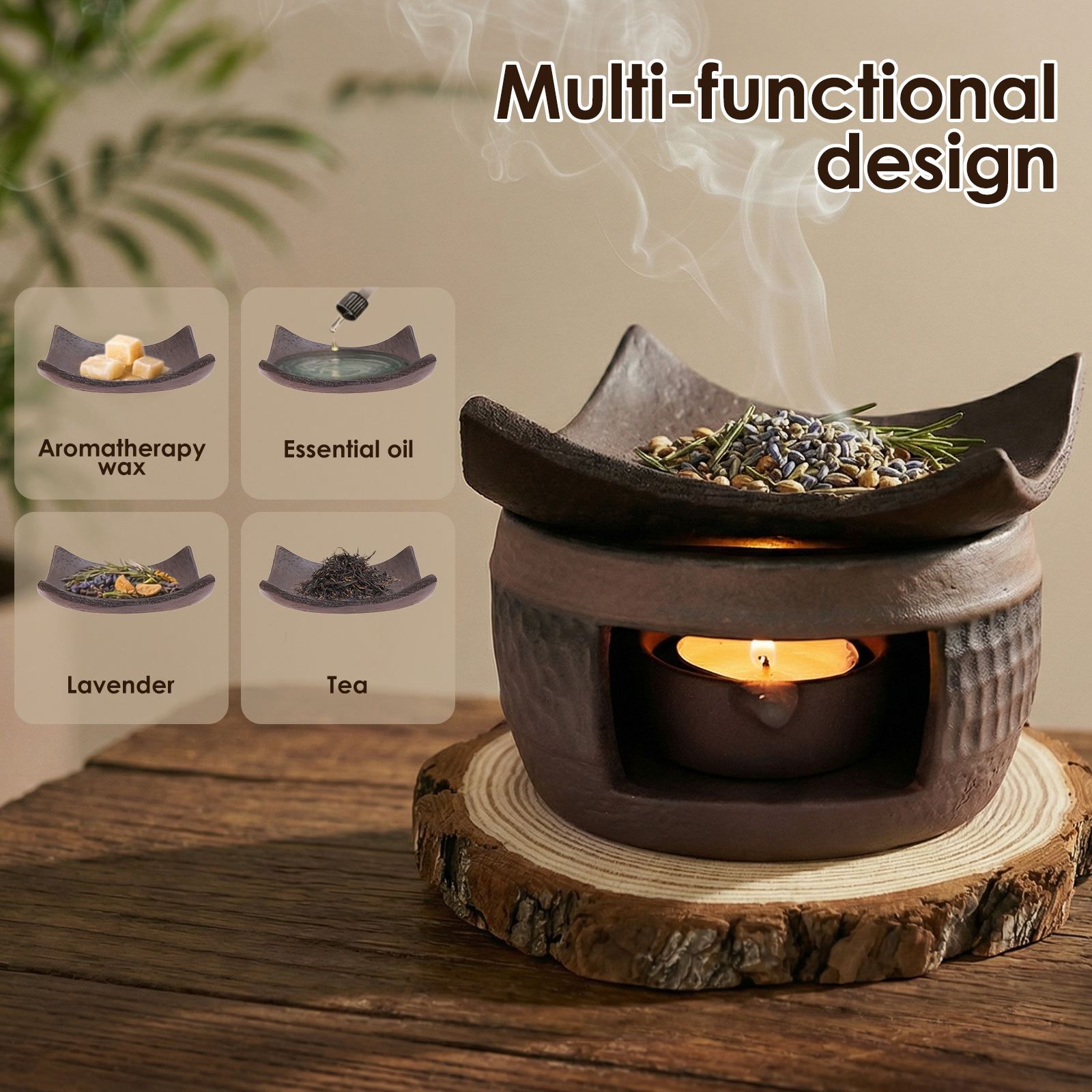 Ceramic Aromatherapy Tea Stove - Wax Melt Burner ulasan dan harga