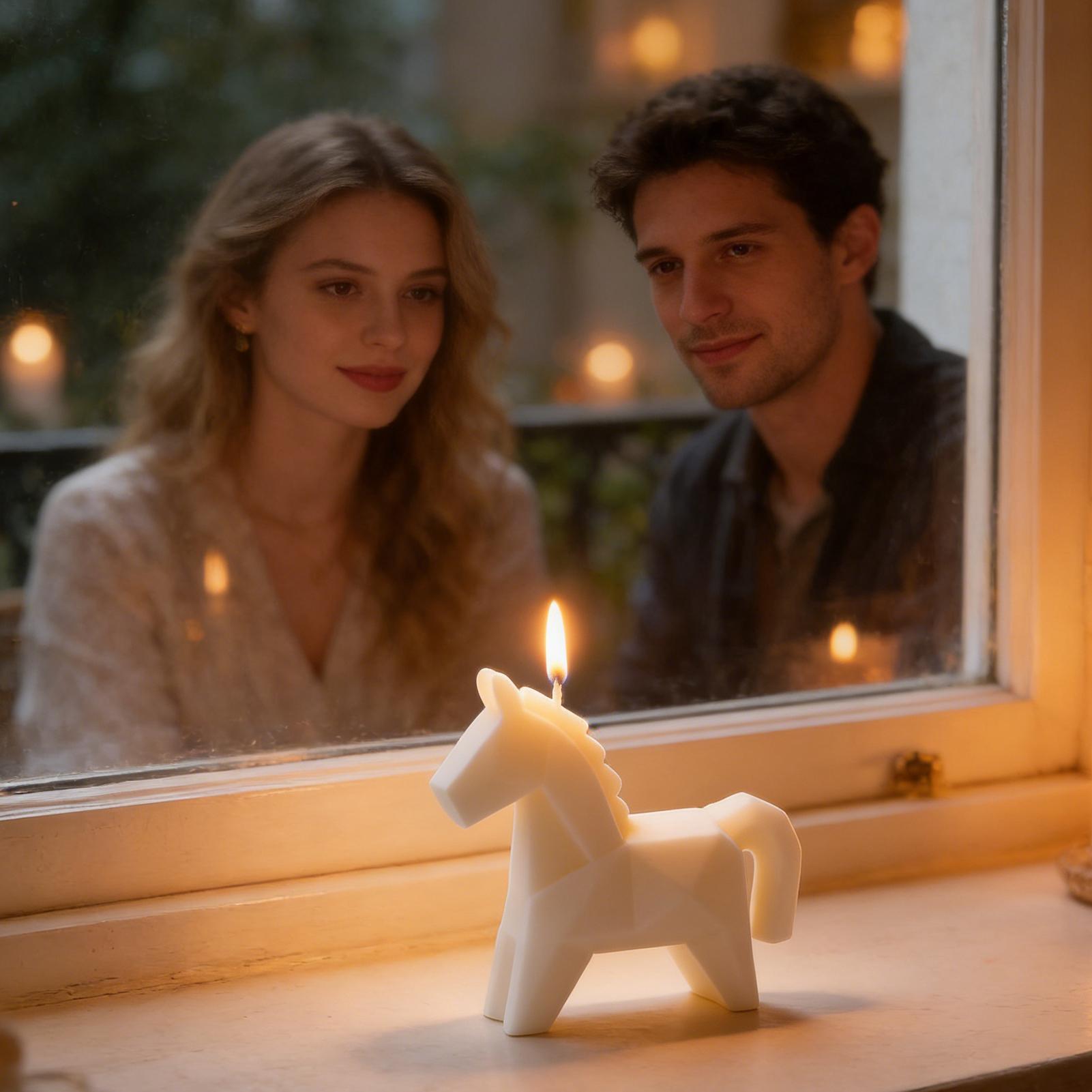 Horse Figure Scented Candle Tr - Beeswax Taper Candle ulasan dan harga