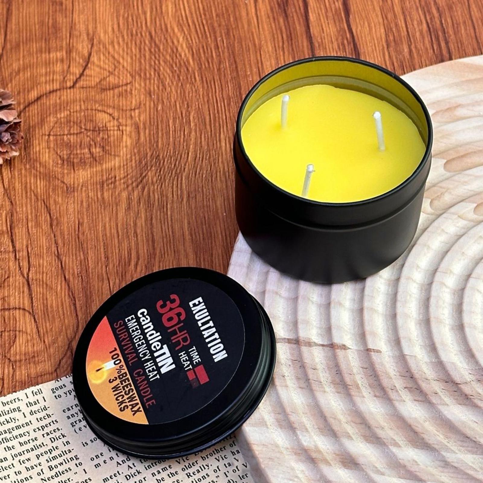 Emergency Candle 36 Hour 3 Wic - Beeswax Taper Candle ulasan dan harga