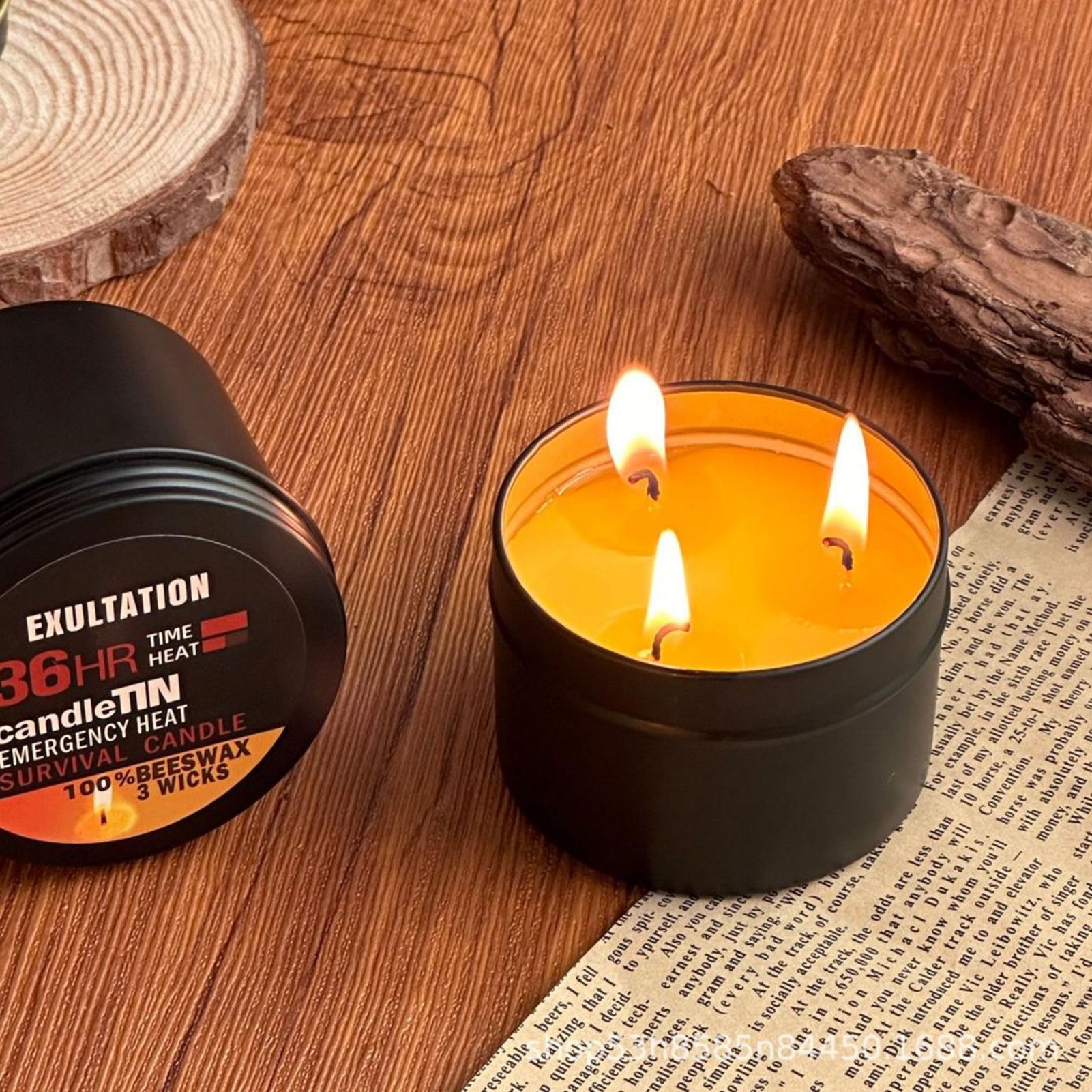 Emergency Candle 36 Hour 3 Wic - Beeswax Taper Candle ulasan dan harga