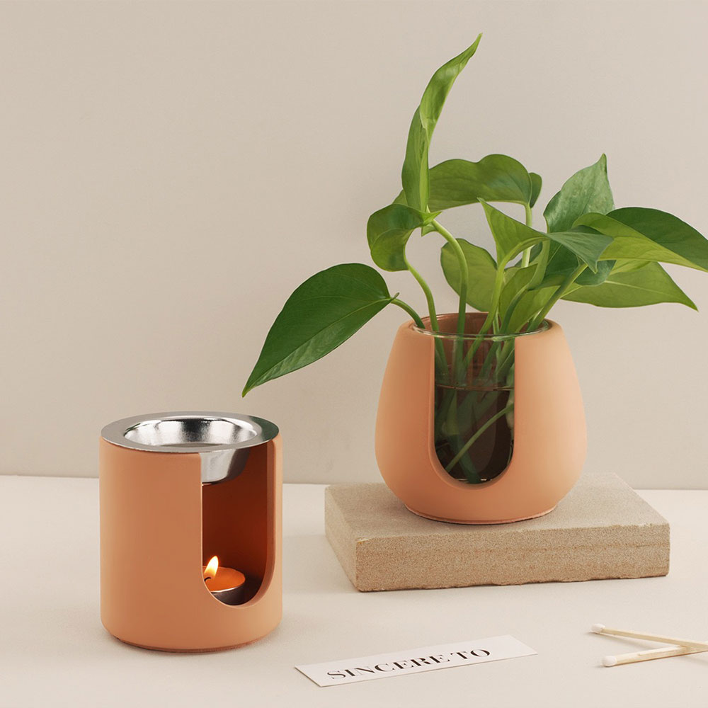 Cylindrical Incense Burner Sil - Wax Melt Burner ulasan dan harga