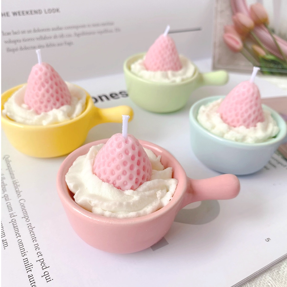 1Pc Strawberry Cup Cake Scente - Home Fragrance English Pear And Freesia ulasan dan harga