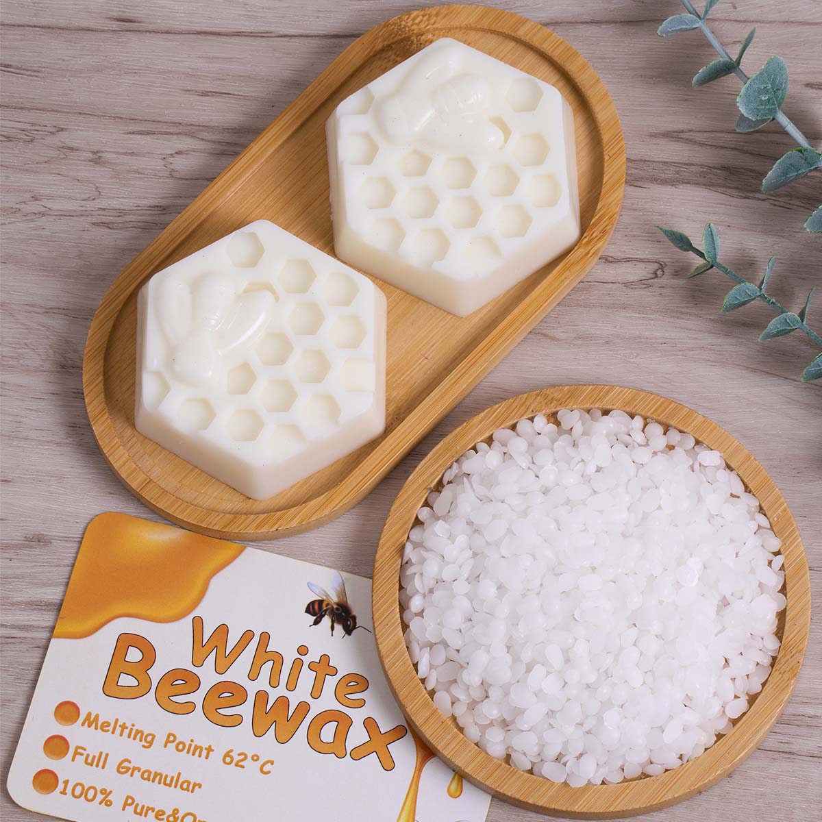 White Beeswax Pure Natural Gra - Beeswax Taper Candle ulasan dan harga