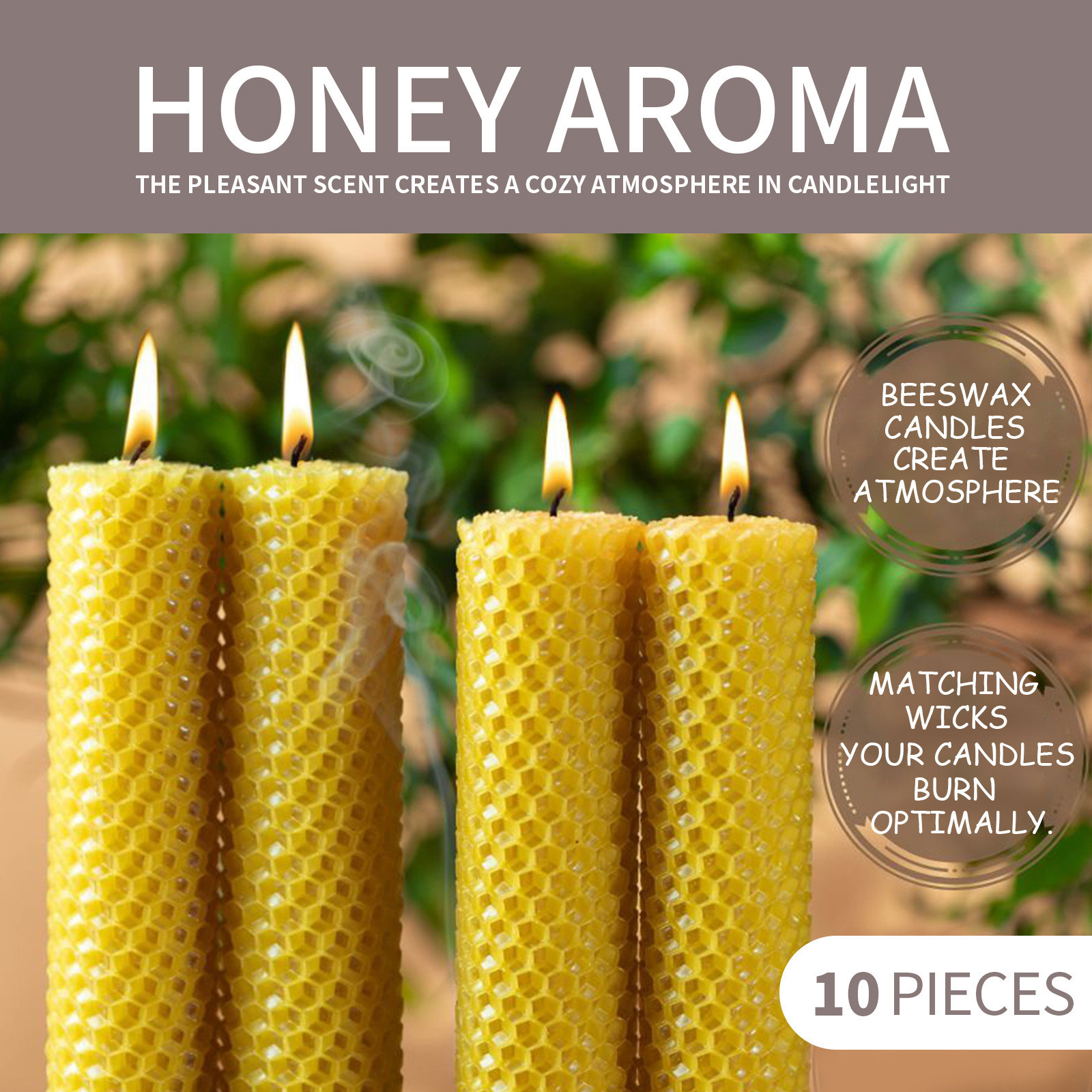 10/20/30pcs Natural Beeswax Sh - Beeswax Taper Candle ulasan dan harga