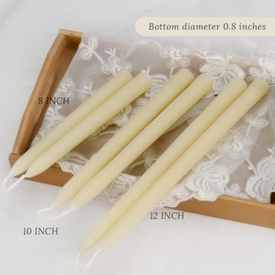 24 Pack Natural Beeswax Taper  - Beeswax Taper Candle ulasan dan harga