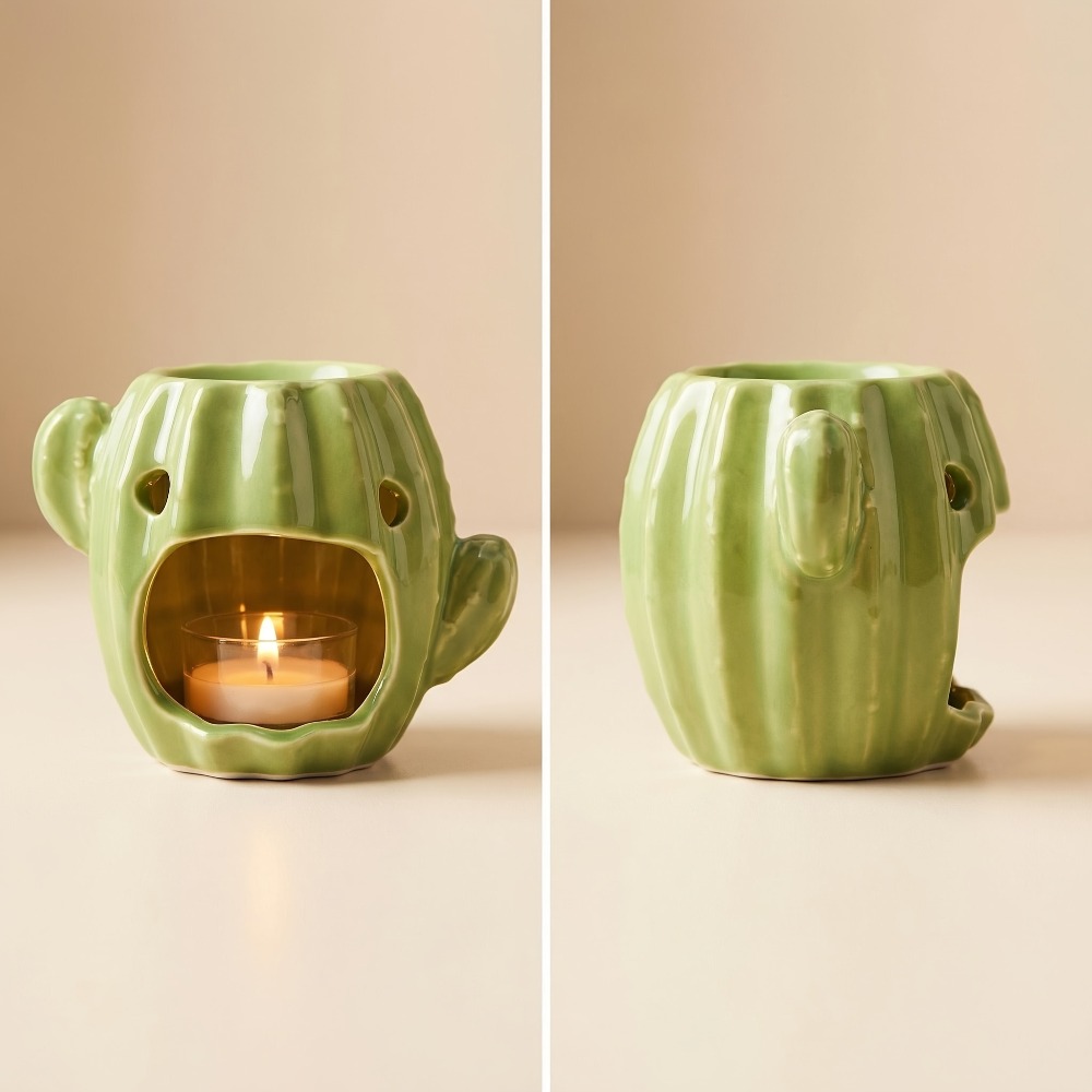 Cactus Shaped Ceramic Oil Burn - Wax Melt Burner ulasan dan harga