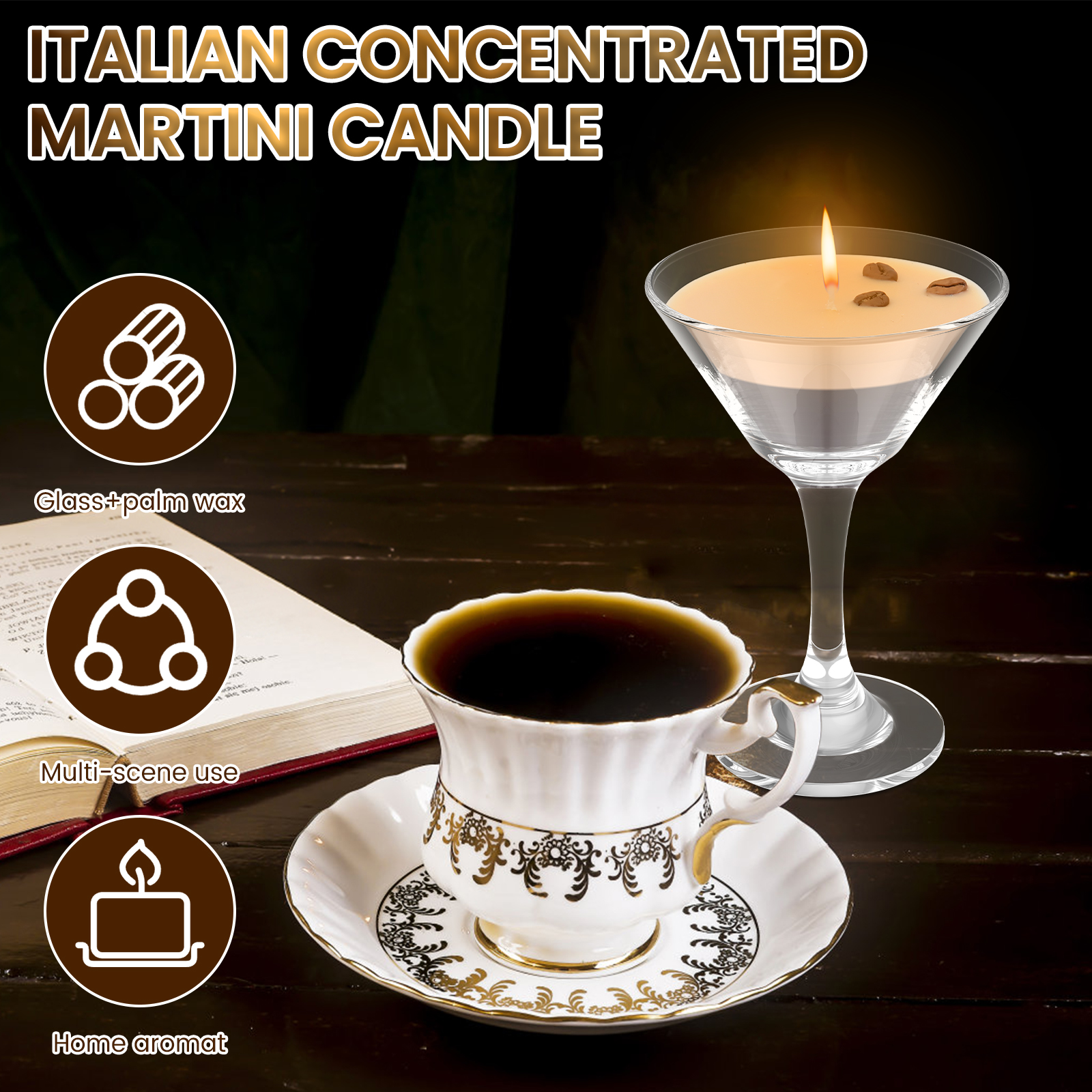 1Pc Scented Candles Espresso M - Beeswax Taper Candle ulasan dan harga